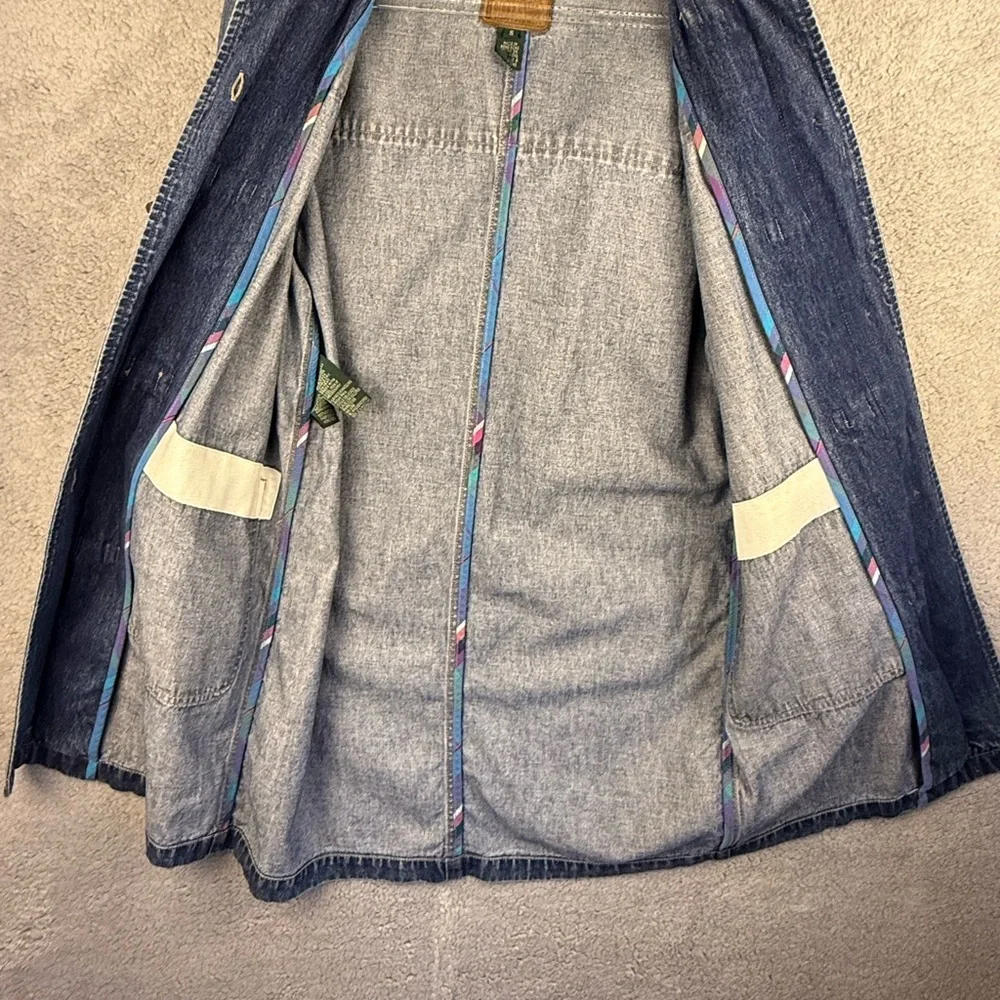 Ralph Lauren hooded Jean coat size small - Picture 10 of 13